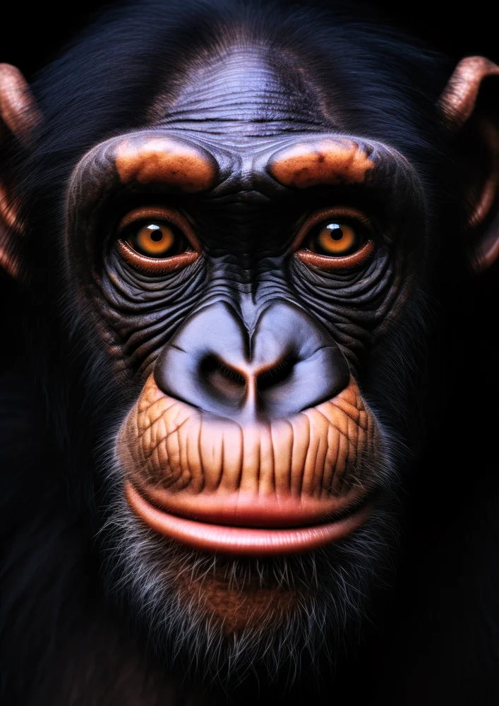 Tablou canvas: Portret Realist de Cimpanzeu - Thumbnail 2