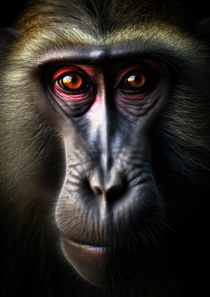 Tablou canvas: Portret Realist de Babuin - Thumbnail 2