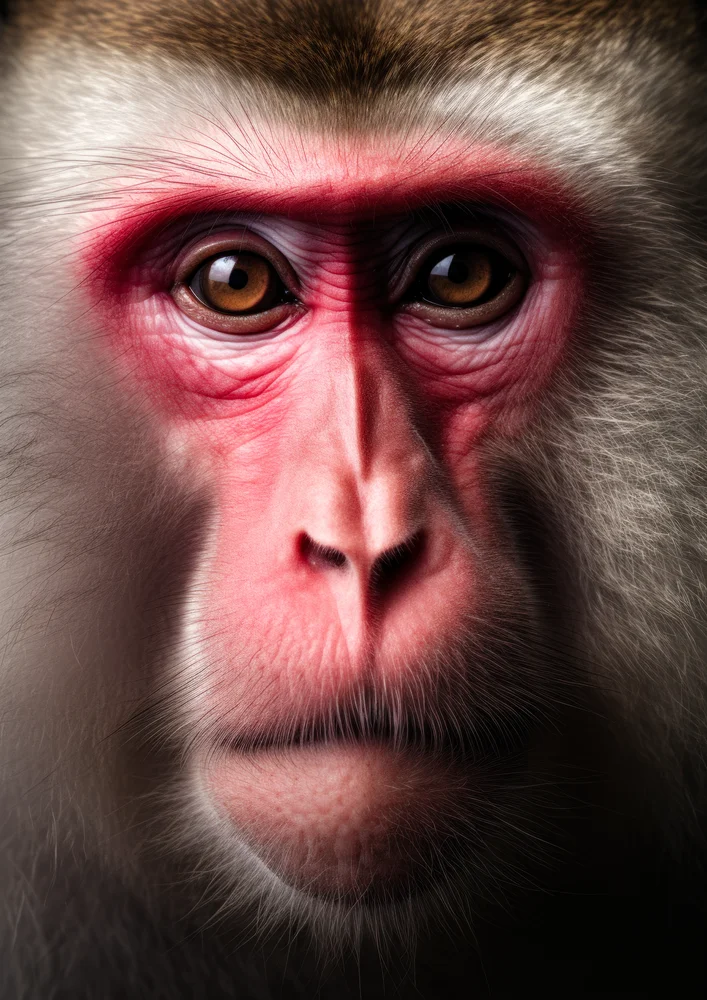 Tablou canvas: Portret Realist de Maimuță cu Privire Intensă - Thumbnail 2