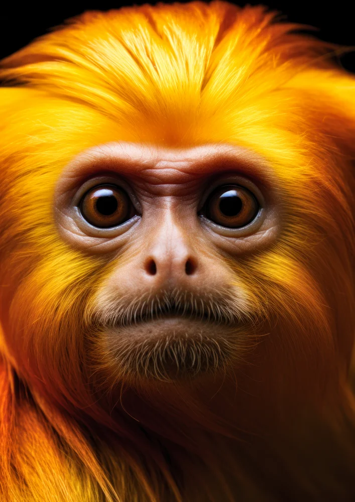 Tablou canvas: Portret Realist de Maimuță Aurie - Thumbnail 2