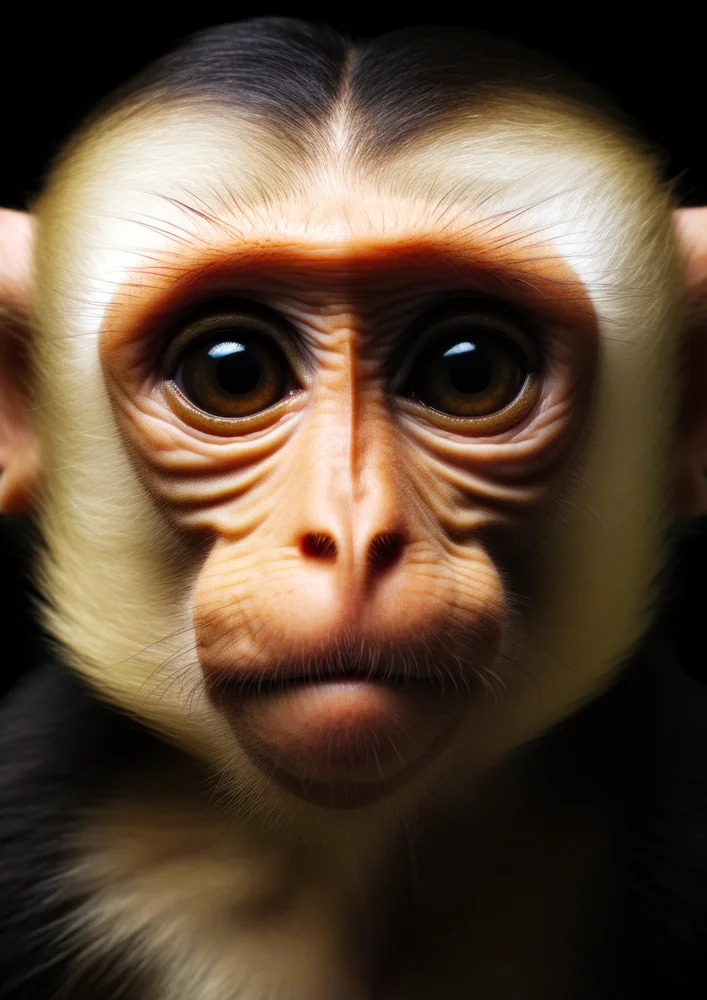 Tablou canvas: Portret Realist de Maimuță cu Privire Intensă (2) - Thumbnail 2