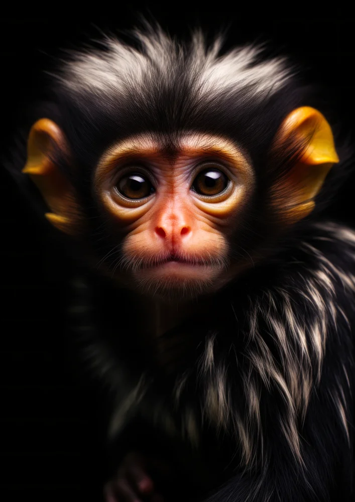 Tablou canvas: Portret de Maimuță cu Ochi Mari - Thumbnail 2