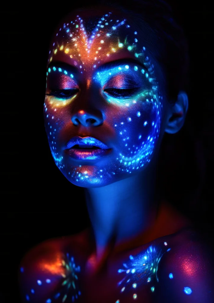 Tablou canvas: Portret Luminos cu Detalii UV - Thumbnail 2