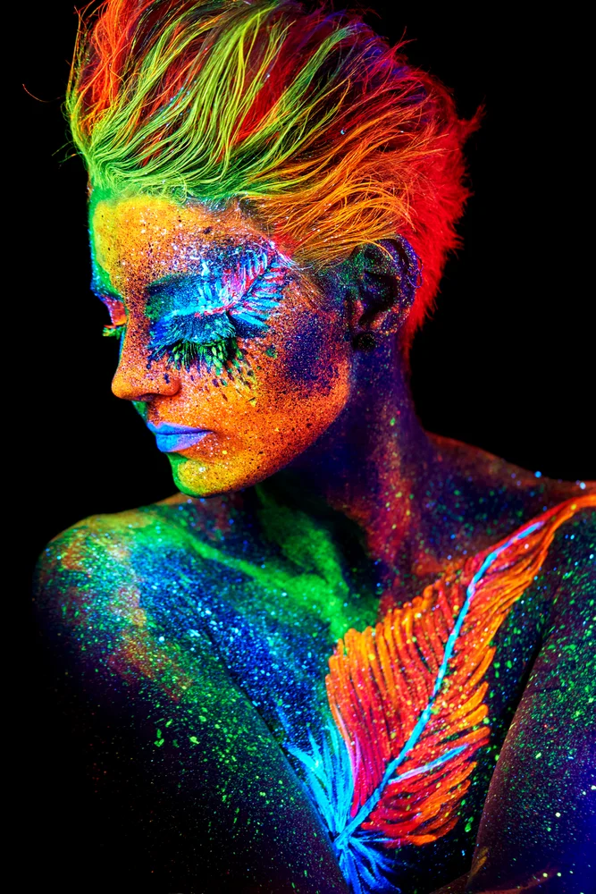 Tablou canvas: Portret Neon în Stil Artistic 2 - Thumbnail 2