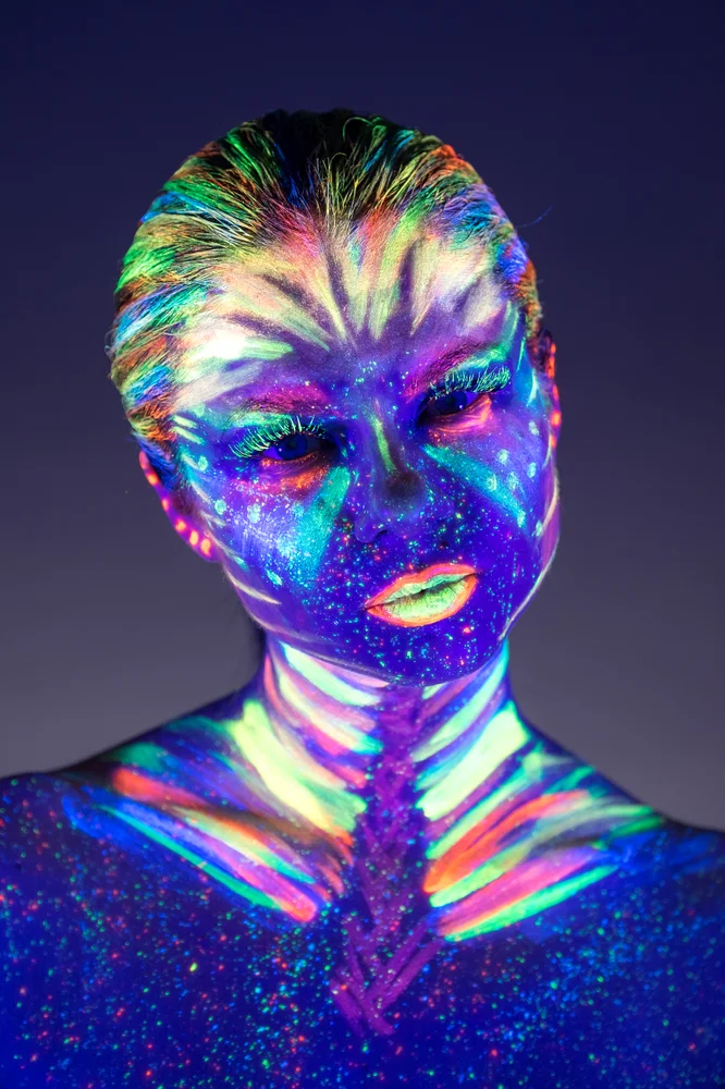 Tablou canvas: Portret Neon în Lumină UV 6 - Thumbnail 2