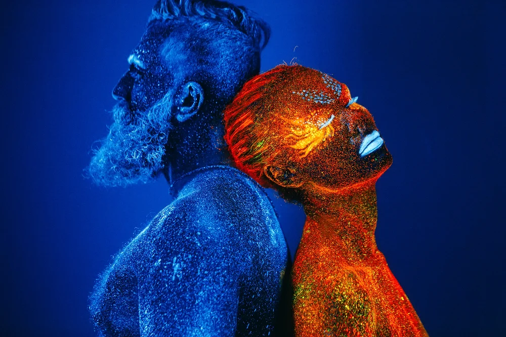 Tablou canvas: Portret în Culori Fluorescente - Thumbnail 2