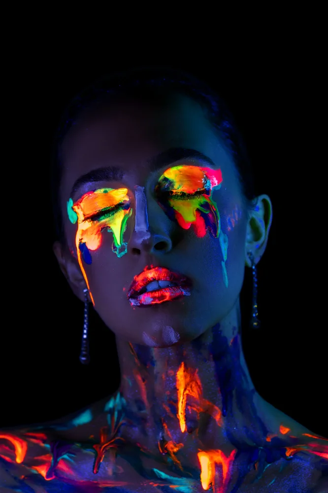 Tablou canvas: Portret Neon în Lumină UV 8 - Thumbnail 2