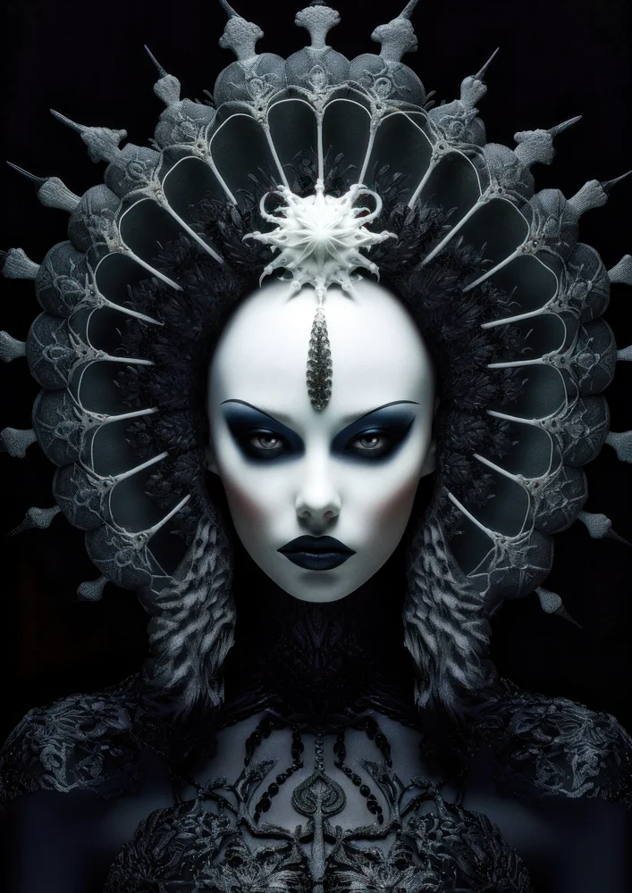 Tablou canvas: Portret Regal cu Elemente Baroce - Thumbnail 2