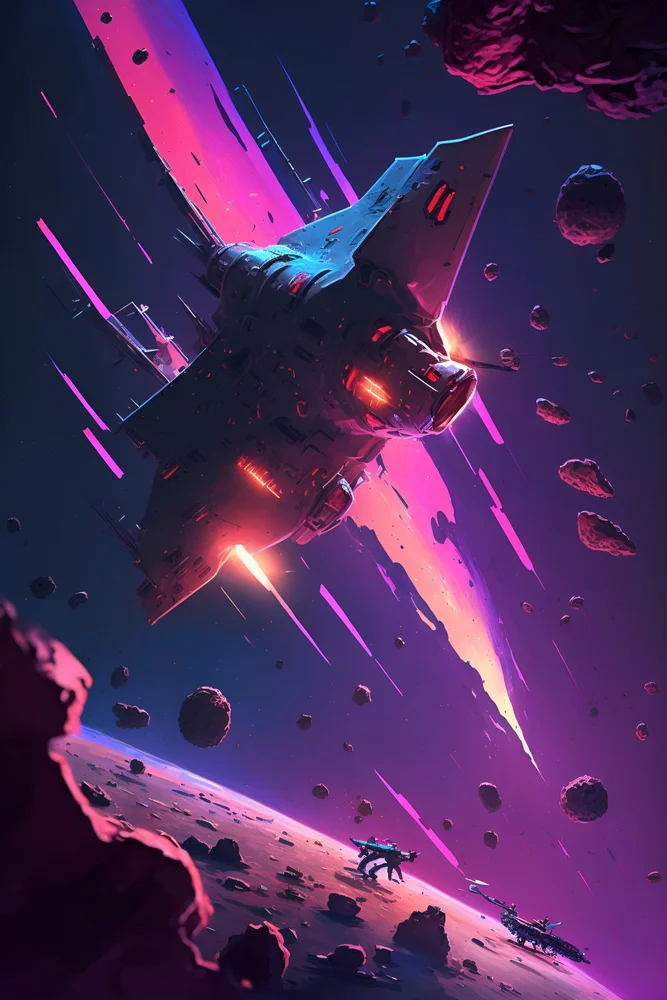 Tablou canvas: Navă Spațială în Viteza Luminii - Thumbnail 2