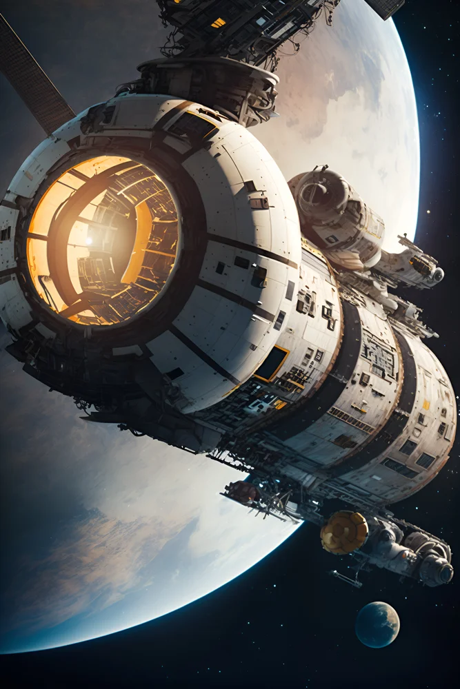 Tablou canvas: Stație Spațială în Orbita Pământului - Thumbnail 2