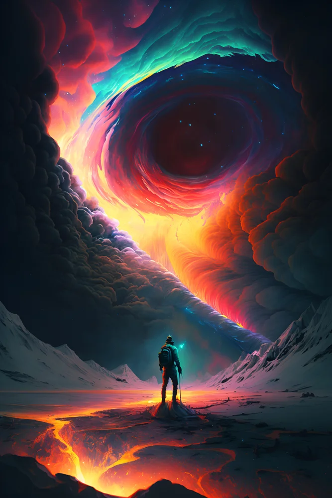 Tablou canvas: Explorator în Tărâmul Cosmic - Thumbnail 2