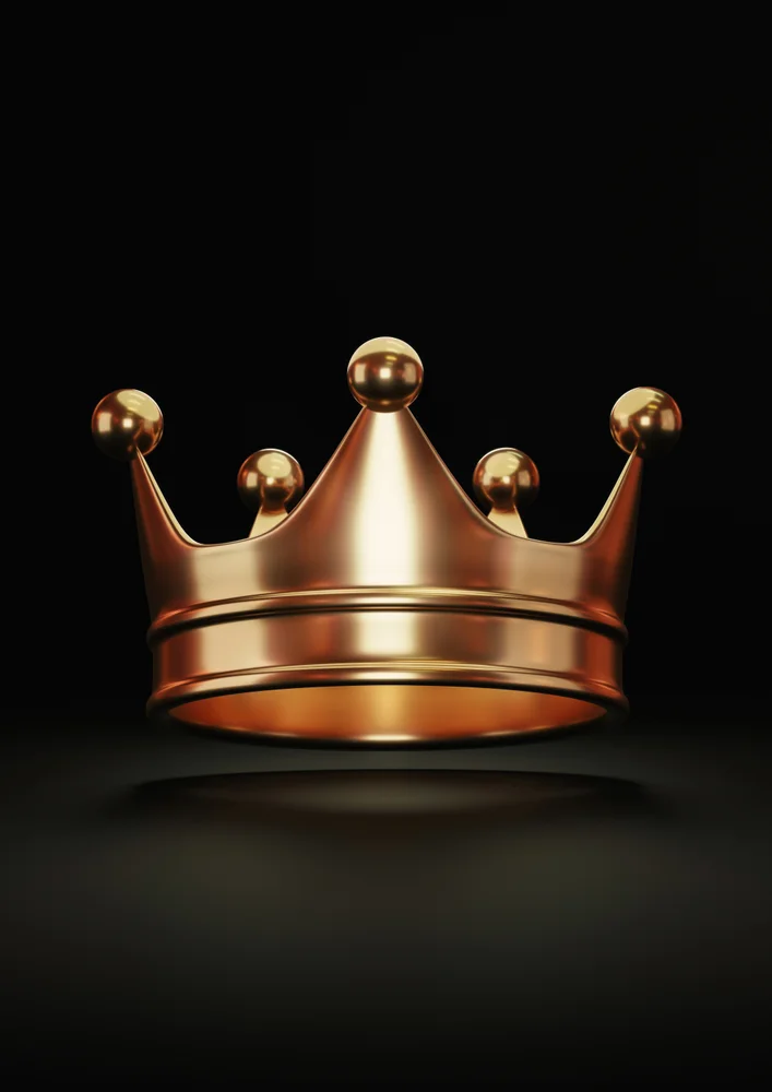 Tablou canvas: Coroană Aurie pe Fundal Negru - Thumbnail 2