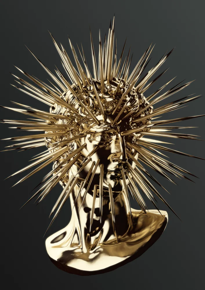 Tablou canvas: Bust Aurit cu Spini - Thumbnail 2