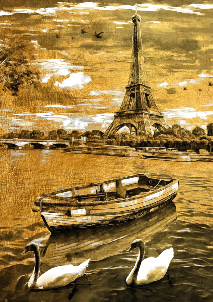 Tablou canvas: Peisaj Parisian cu Turnul Eiffel - Thumbnail 2