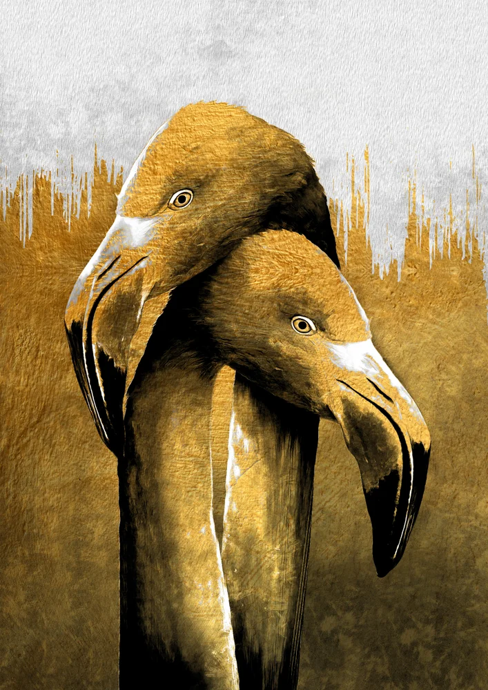 Tablou canvas: Flamingo în Tenta de Aur - Thumbnail 2