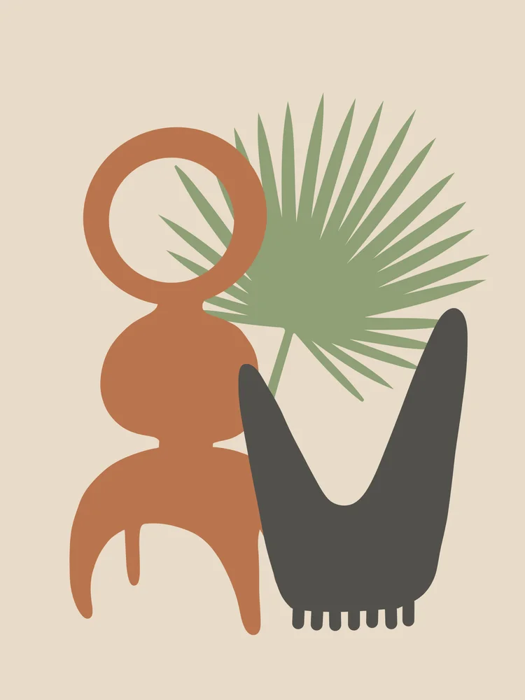 Tablou canvas: Forme Abstracții Boemiene în Tonuri Pământii - Thumbnail 2