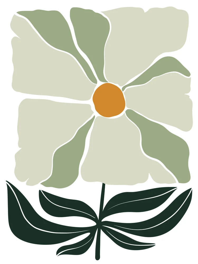 Tablou canvas: Floare Abstractă în Tuse Boeme - Thumbnail 2