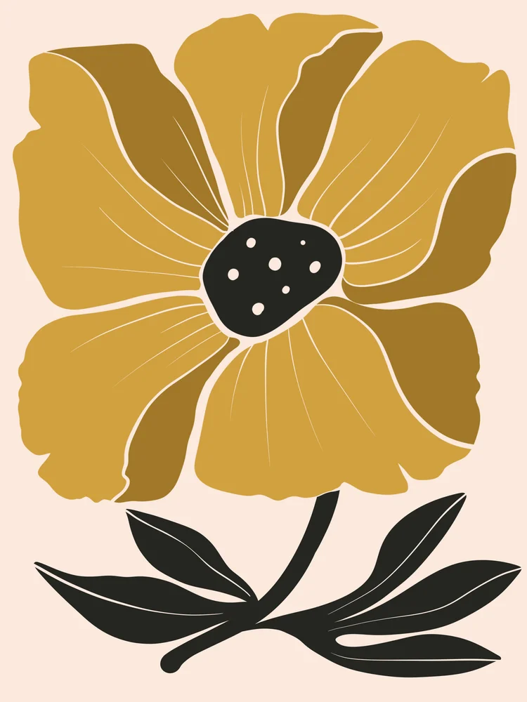 Tablou canvas: Floare Boemă în Tonuri de Ocru - Thumbnail 2