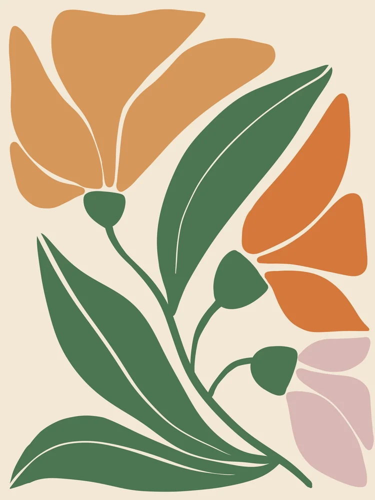 Tablou canvas: Flori Abstracțiuni Boho în Tablou Minimalist - Thumbnail 2