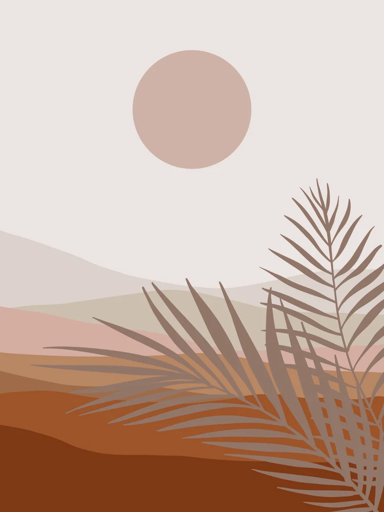 Tablou canvas: Peisaj Boem cu Palmier și Apus - Thumbnail 2