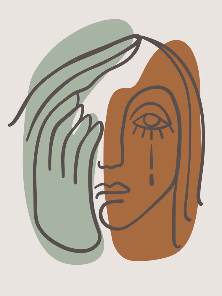 Tablou canvas: Portret Abstract cu Elemente Boeme - Thumbnail 2