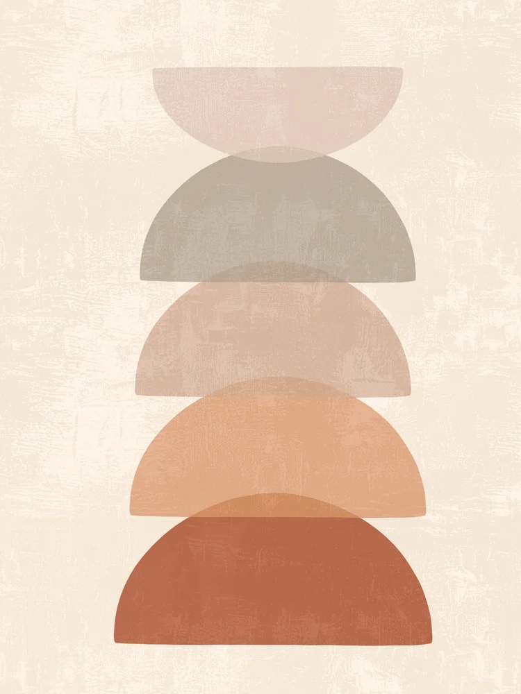 Tablou canvas: Forme Geometrice în Tonauri Pământii - Thumbnail 2