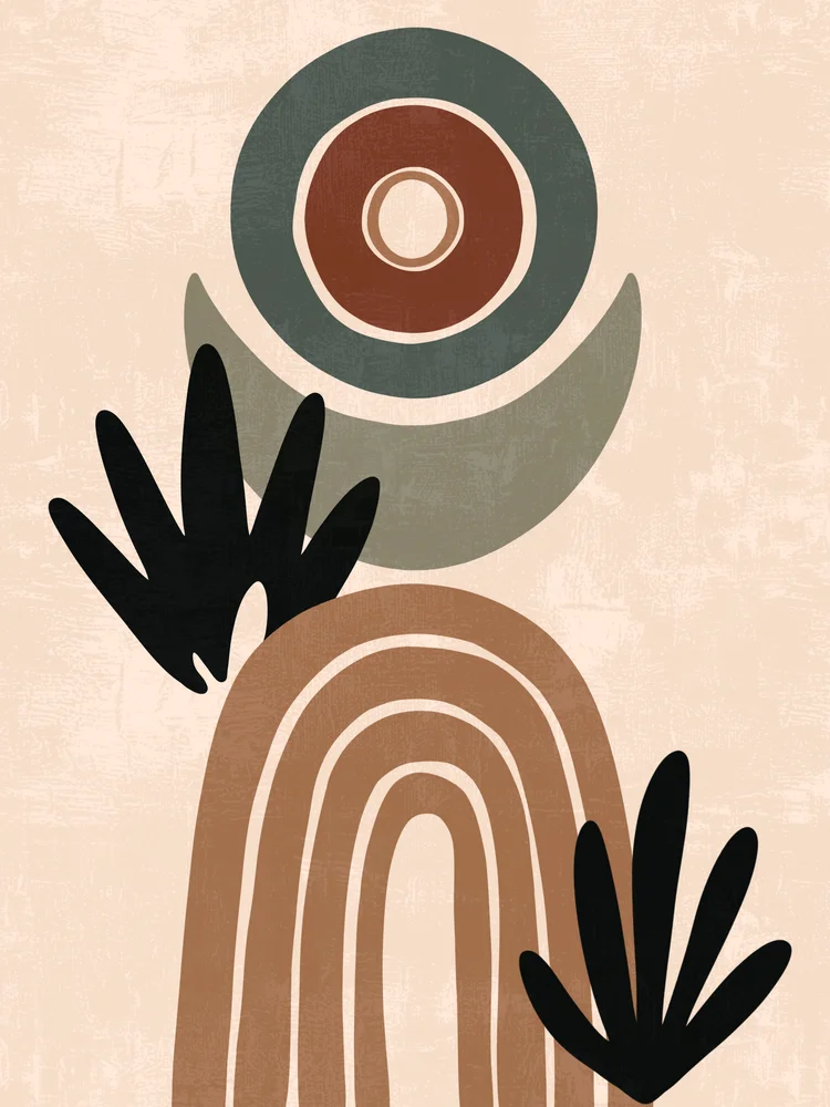 Tablou canvas: Forme Abstracte Boeme în Teme Naturale - Thumbnail 2