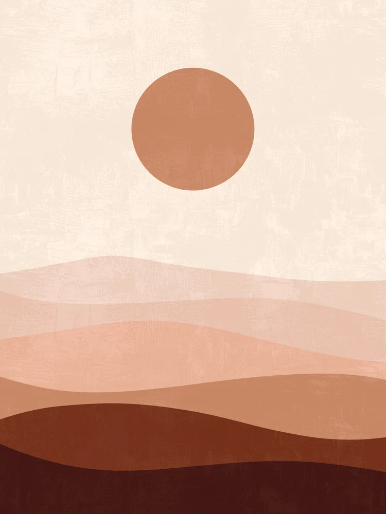 Tablou canvas: Peisaj Abstract Bohemian cu Soare - Thumbnail 2