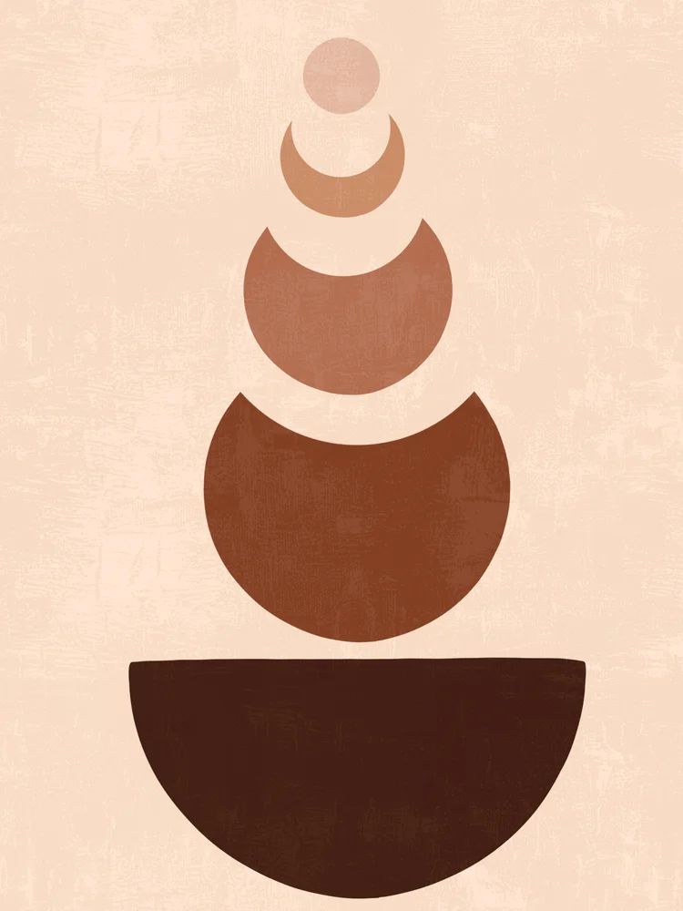 Tablou canvas: Forme Geometrice în Tonuri Pământii - Thumbnail 2