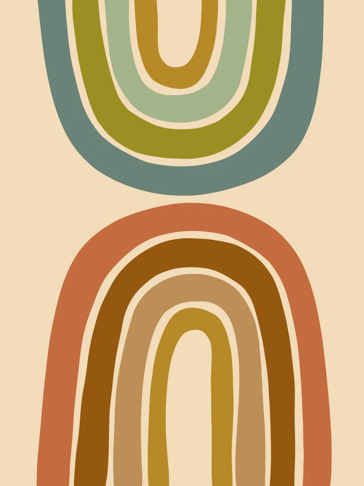 Tablou canvas: Curbe Abstractioniste în Teme Boeme - Thumbnail 2