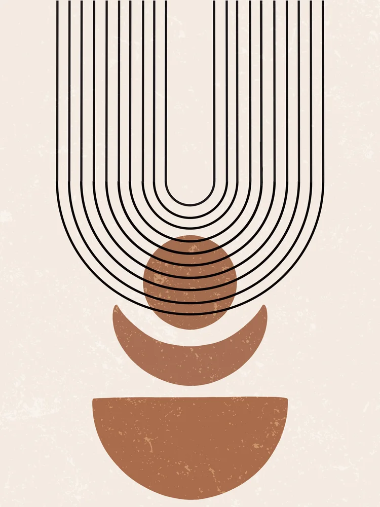 Tablou canvas: Geometrie Boemă în Tonuri Pământii - Thumbnail 2