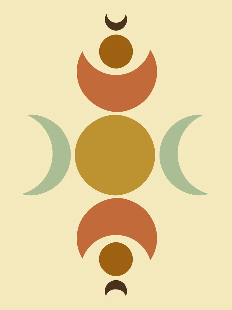 Tablou canvas: Forme Abstracte în Tonuri Pământii - Thumbnail 2