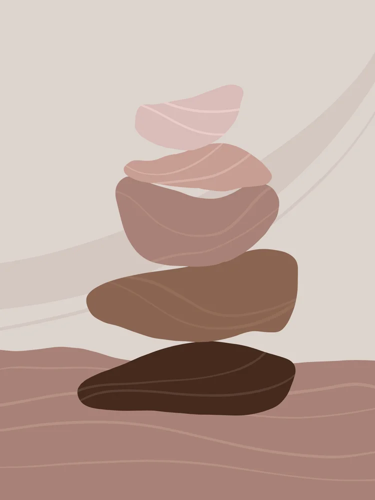 Tablou canvas: Compoziție de Pietre în Timpuriu Teracota - Thumbnail 2