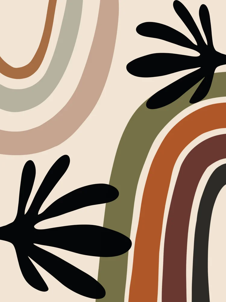 Tablou canvas: Forme Abstracte Boho în Tonuri Pământii - Thumbnail 2