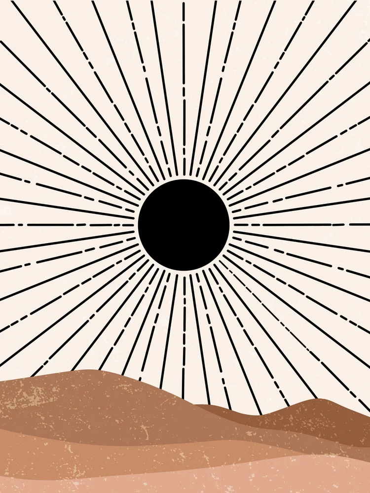 Tablou canvas: Peisaj Boem cu Soare și Dune - Thumbnail 2