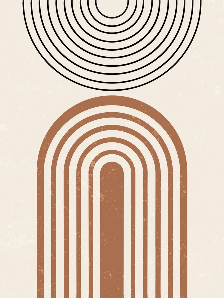 Tablou canvas: Forme Arcuite Boho în Tenta Maro - Thumbnail 2