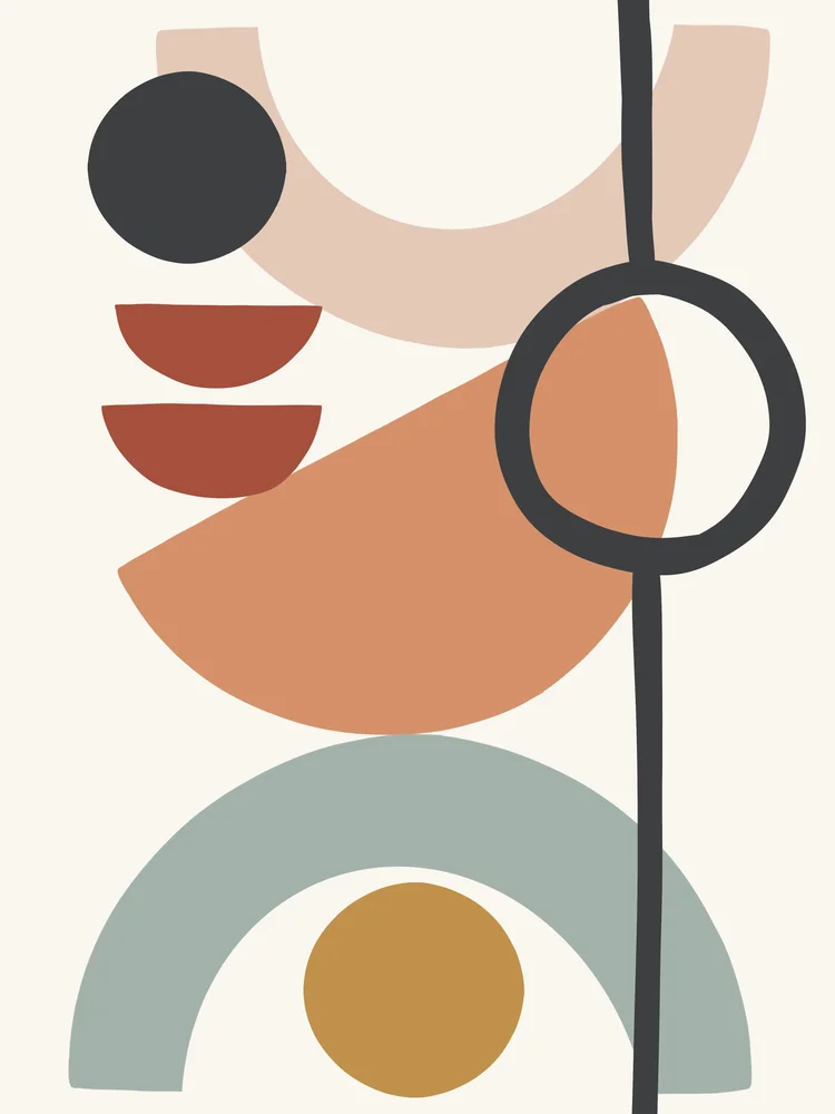 Tablou canvas: Compoziție Geometrică în Teme Boemiene - Thumbnail 2