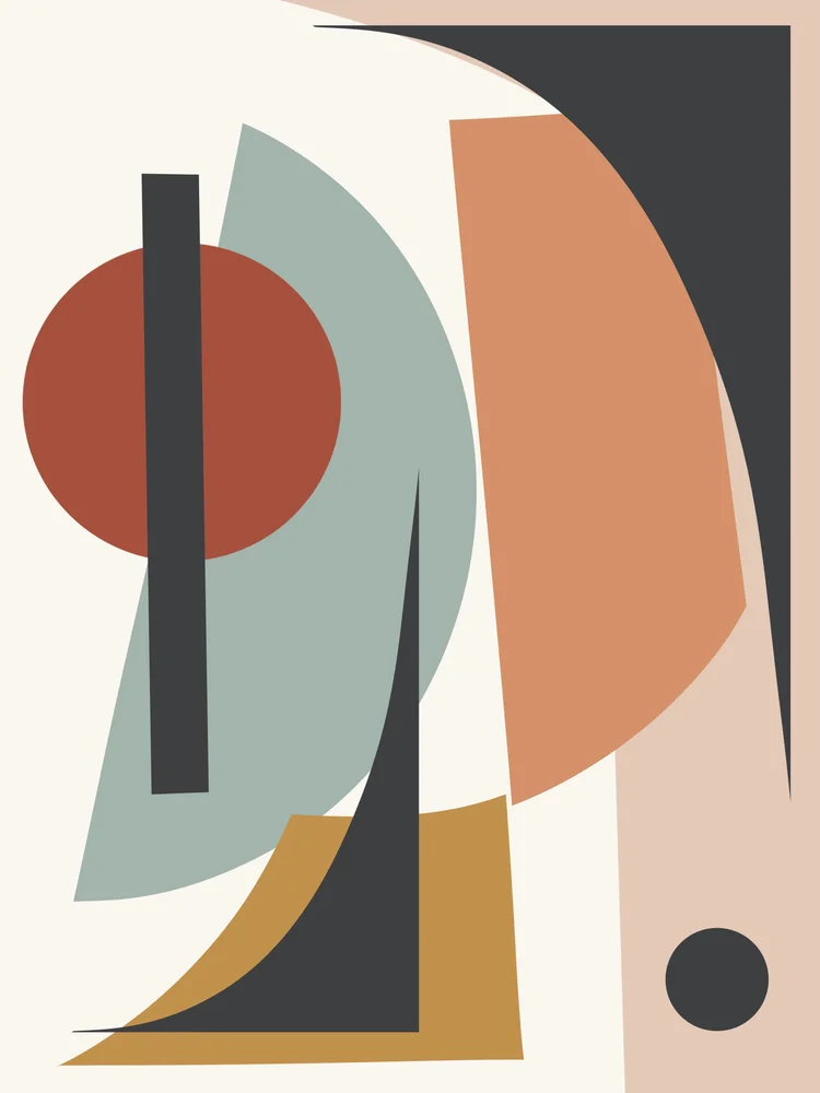 Tablou canvas: Forme Geometrice în Tonuri Pământii (2) - Thumbnail 2