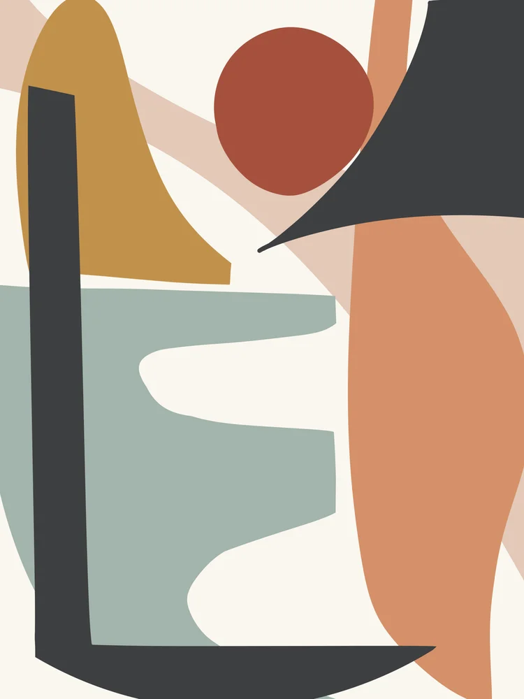 Tablou canvas: Forme Abstracte în Tonuri Boeme - Thumbnail 2