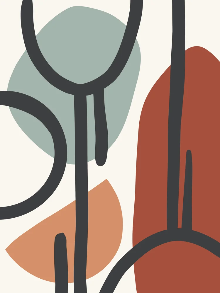 Tablou canvas: Forme Abstracte în Tonuri Boeme (2) - Thumbnail 2