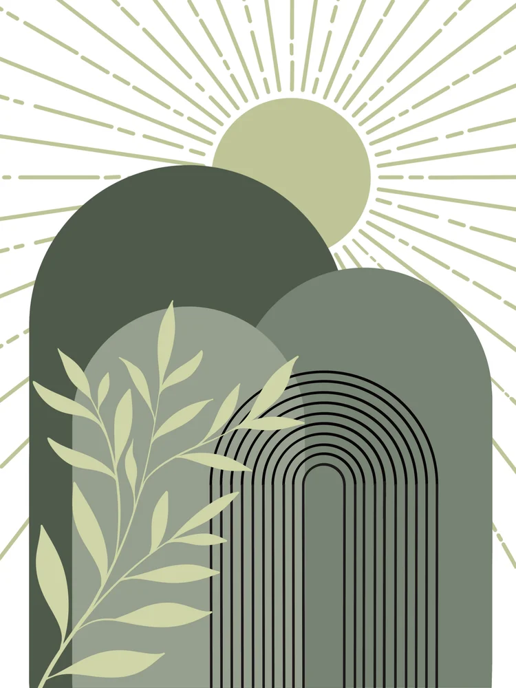 Tablou canvas: Compoziție Boemă cu Elemente Abstracte - Thumbnail 2