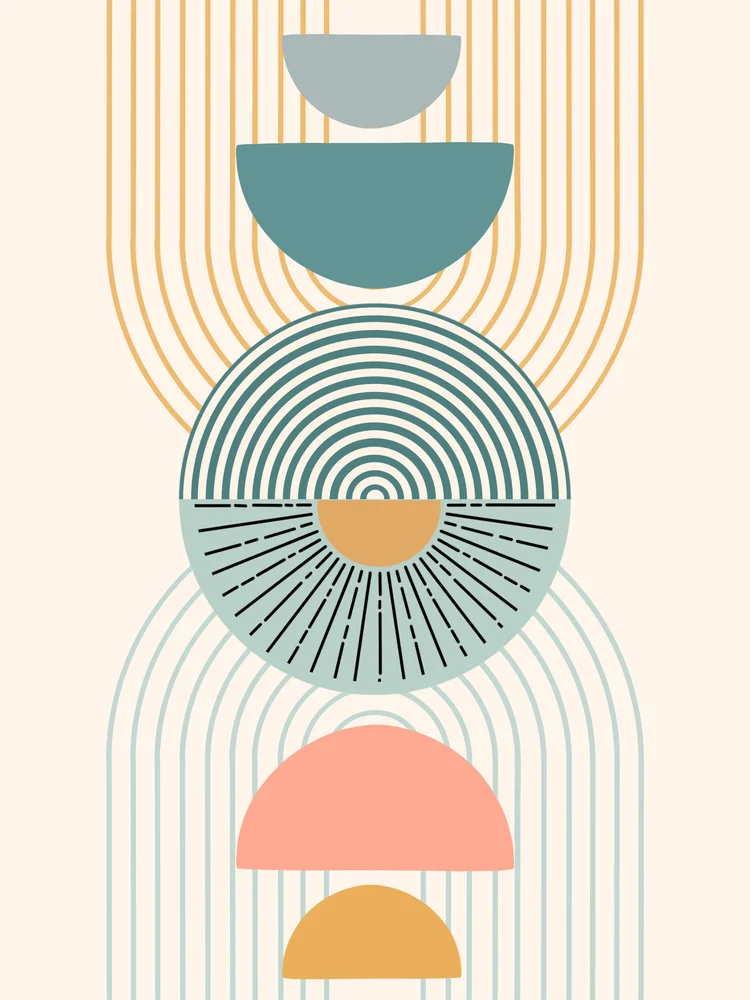 Tablou canvas: Forme Geometrice în Culori Boho - Thumbnail 2