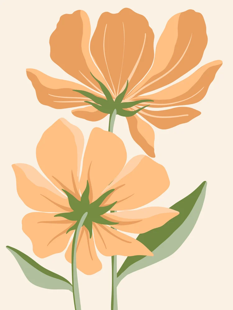 Tablou canvas: Flori Boho în Tablou Abstract - Thumbnail 2