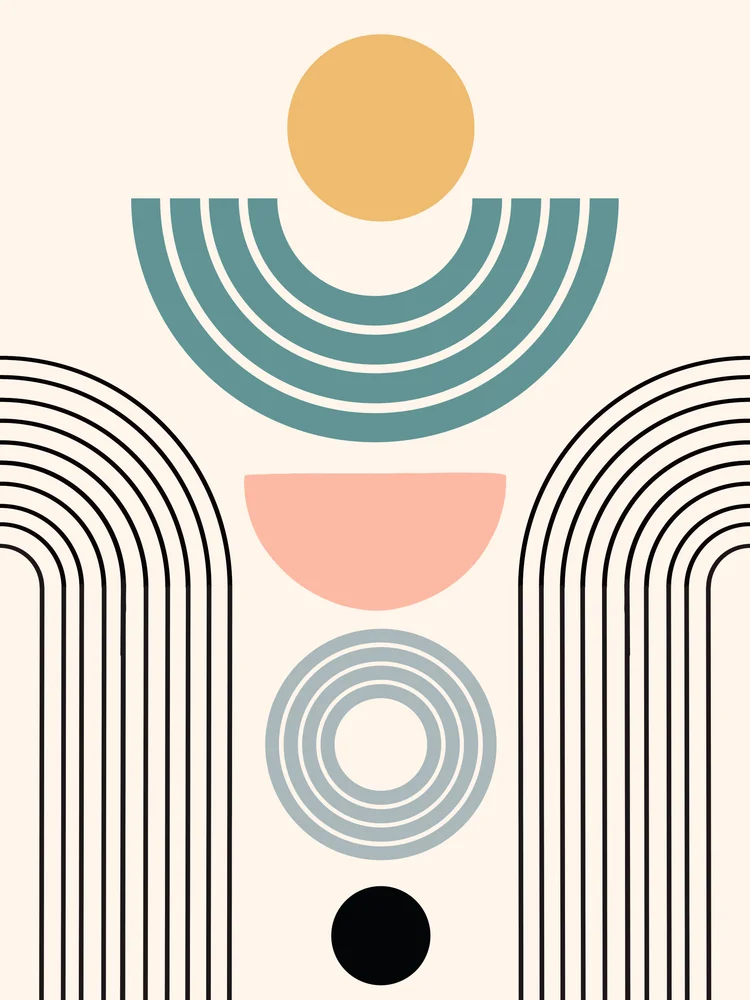 Tablou canvas: Geometrie Boho în Culori Pastelate - Thumbnail 2