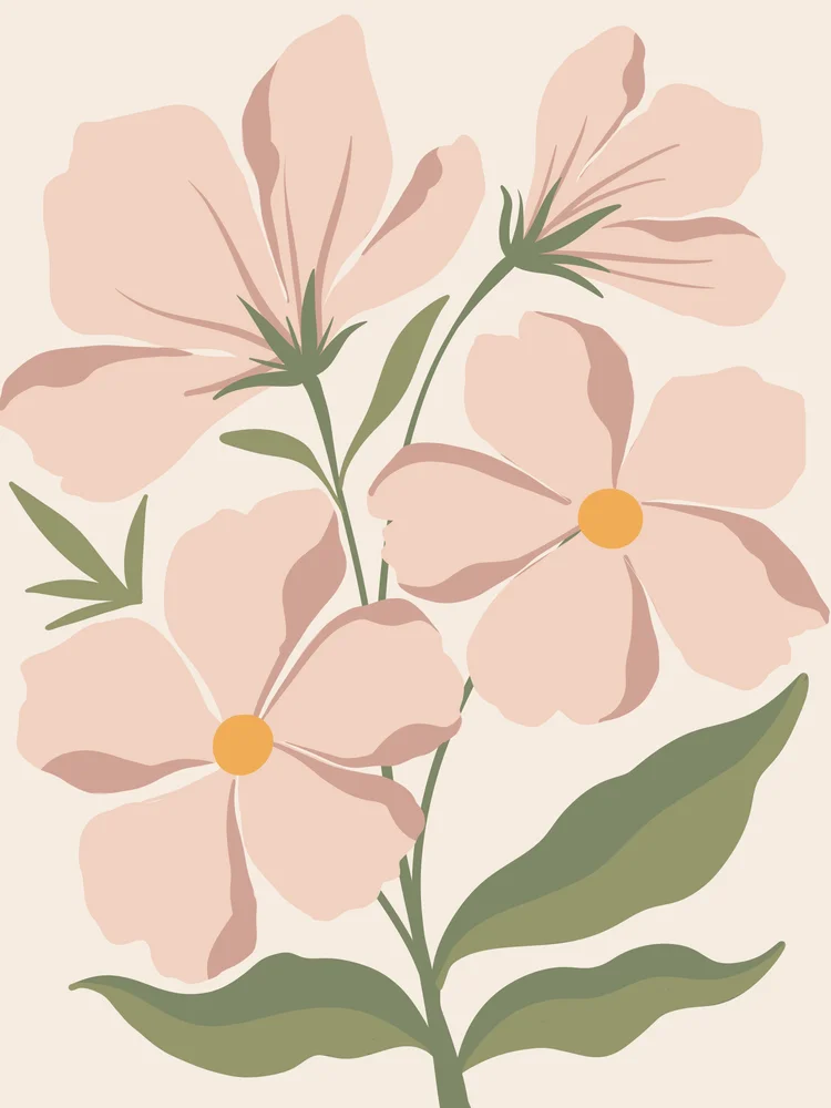 Tablou canvas: Flori Boeme în Nuanțe Pastelate - Thumbnail 2