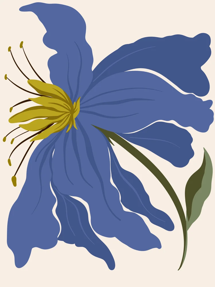 Tablou canvas: Floare Albastră Abstracție Boemă - Thumbnail 2