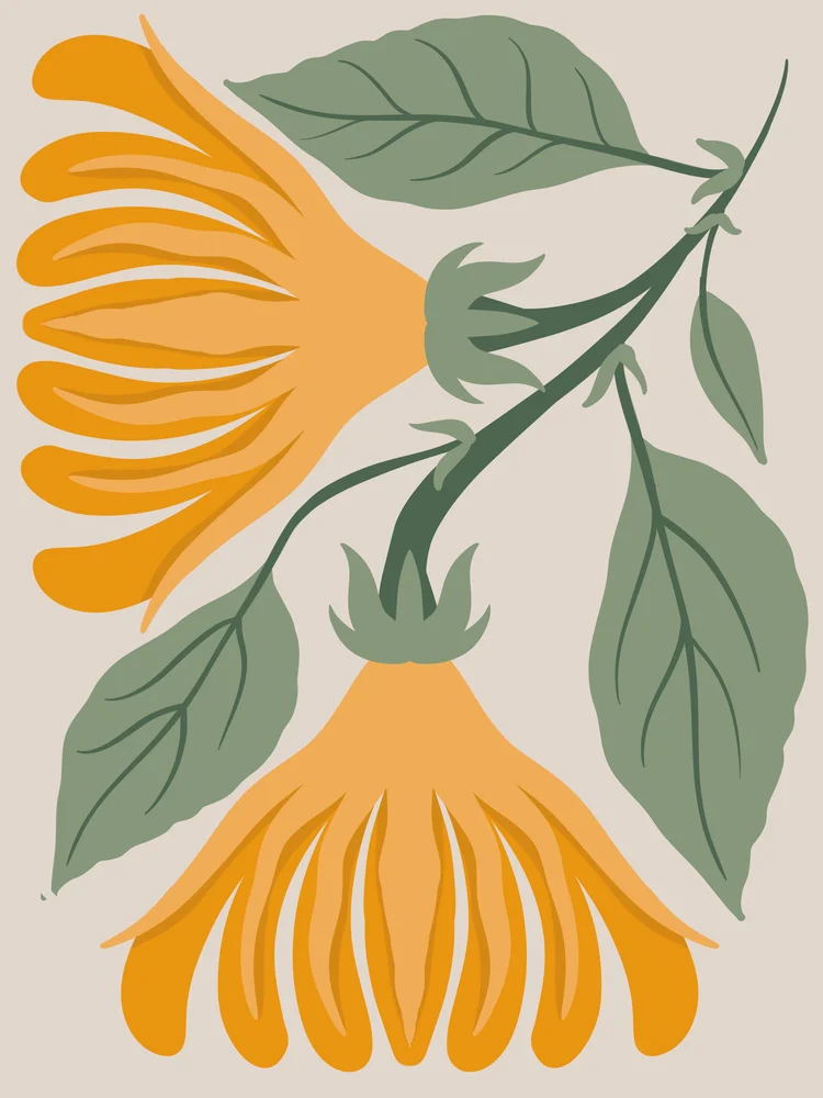 Tablou canvas: Flori Abstracte Boeme în Tablou - Thumbnail 2