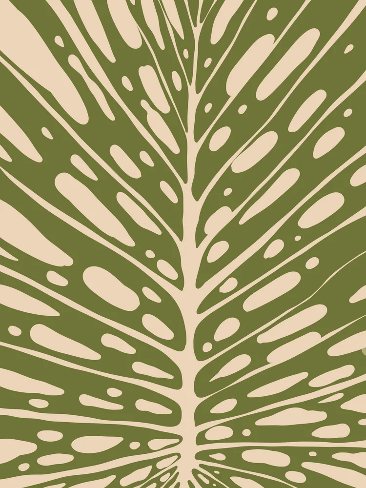 Tablou canvas: Frunză Verde în Stil Abstract Boem - Thumbnail 2