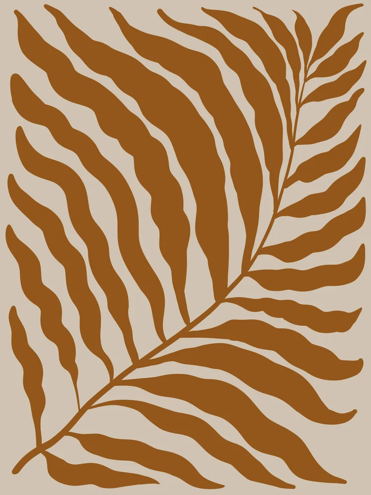 Tablou canvas: Frunză Abstractă în Tenta Boemă - Thumbnail 2