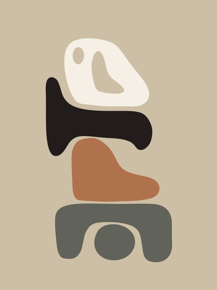 Tablou canvas: Forme Abstracte Boho în Tonuri Pământii (2) - Thumbnail 2